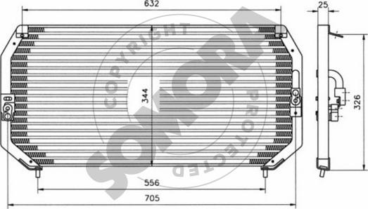 Somora 311660A - Condensateur, climatisation droxauto.com