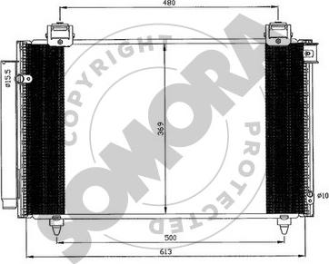 Somora 311860A - Condensateur, climatisation droxauto.com