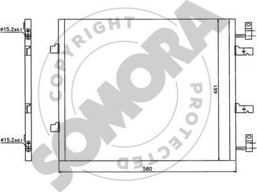 Somora 245160A - Condensateur, climatisation droxauto.com