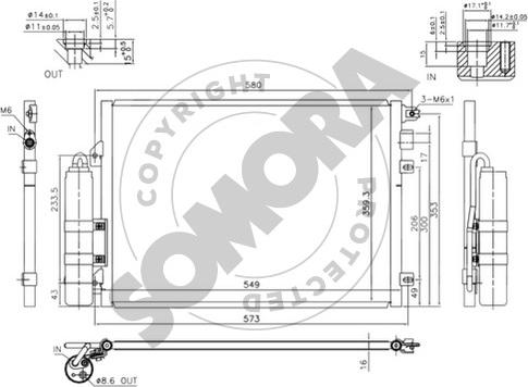 Somora 240960D - Condensateur, climatisation droxauto.com