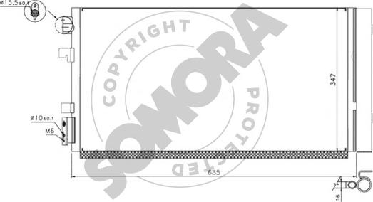 Somora 243460A - Condensateur, climatisation droxauto.com