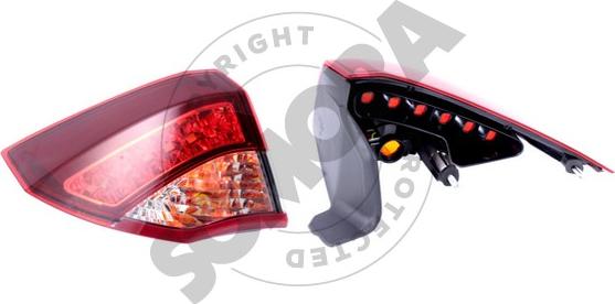 Somora 242472B - Feu arrière droxauto.com