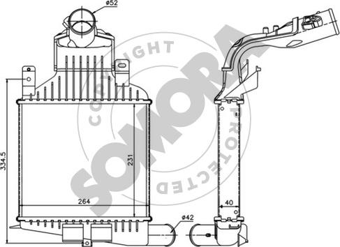 Somora 211845B - Intercooler, échangeur droxauto.com