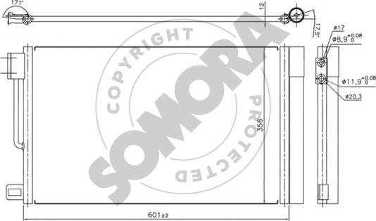 Somora 212760 - Condensateur, climatisation droxauto.com