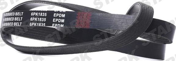 Stark SK-6PK1835 - Courroie trapézoïdale à nervures droxauto.com