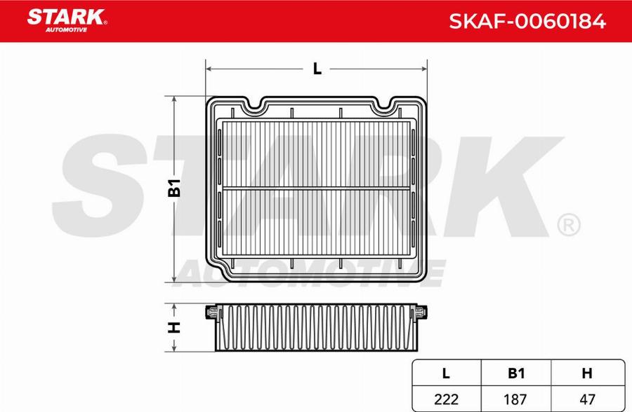 Stark SKAF-0060184 - Filtre à air droxauto.com