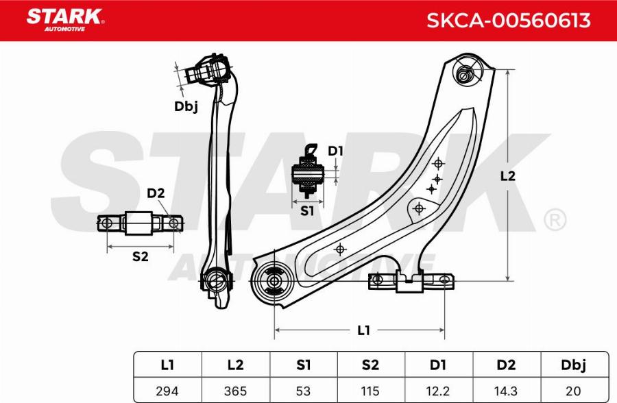 Stark SKCA-00560613 - Bras de liaison, suspension de roue droxauto.com