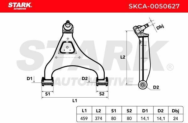 Stark SKCA-0050627 - Bras de liaison, suspension de roue droxauto.com