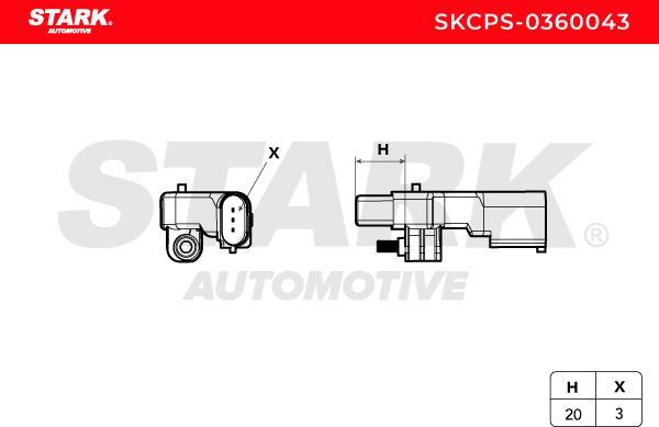 Stark SKCPS-0360043 - Capteur d'angle, vilebrequin droxauto.com