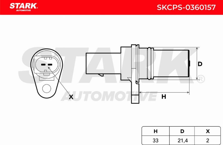 Stark SKCPS-0360157 - Capteur d'angle, vilebrequin droxauto.com