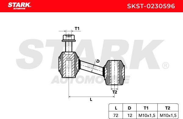Stark SKST-0230596 - Entretoise / tige, stabilisateur droxauto.com