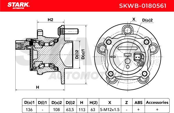 Stark SKWB-0180561 - Kit de roulements de roue droxauto.com