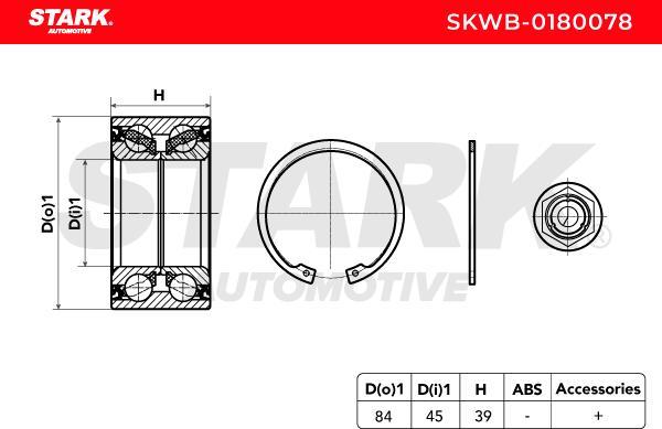 Stark SKWB-0180078 - Kit de roulements de roue droxauto.com