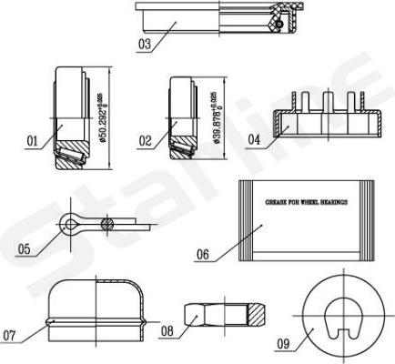 Starline LO 00529 - Kit de roulements de roue droxauto.com