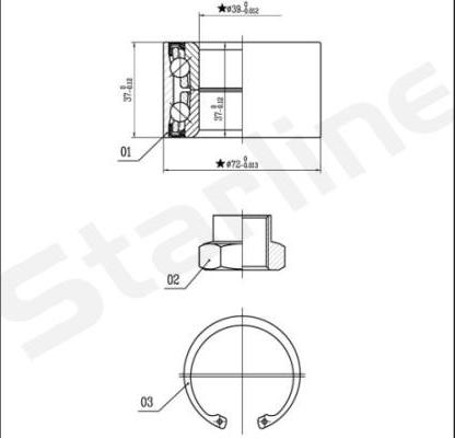 Starline LO 01432 - Kit de roulements de roue droxauto.com