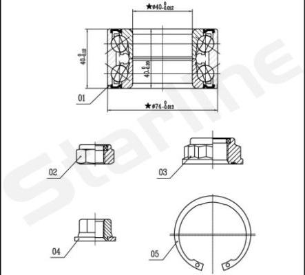 Starline LO 03455 - Kit de roulements de roue droxauto.com