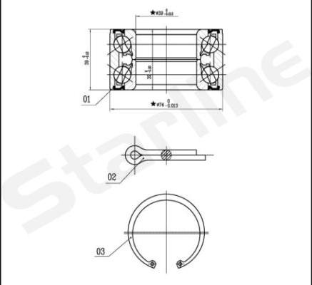 Starline LO 03410 - Kit de roulements de roue droxauto.com