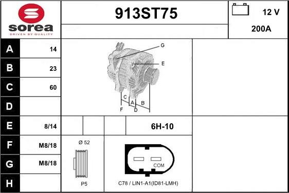 STARTCAR 913ST75 - Alternateur droxauto.com