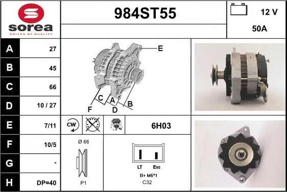 STARTCAR 984ST55 - Alternateur droxauto.com