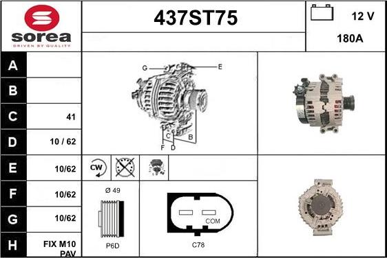STARTCAR 437ST75 - Alternateur droxauto.com