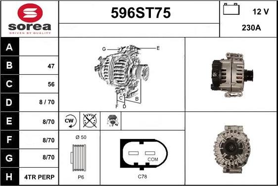 STARTCAR 596ST75 - Alternateur droxauto.com