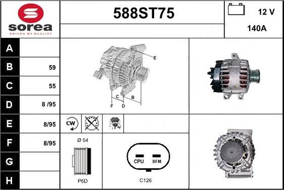 STARTCAR 588ST75 - Alternateur droxauto.com