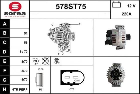 STARTCAR 578ST75 - Alternateur droxauto.com