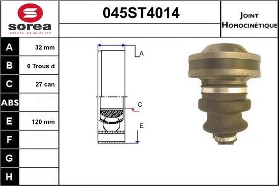STARTCAR 045ST4014 - Jeu de joints, arbre de transmission droxauto.com