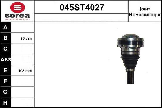STARTCAR 045ST4027 - Jeu de joints, arbre de transmission droxauto.com