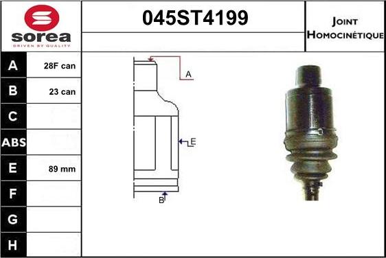 STARTCAR 045ST4199 - Jeu de joints, arbre de transmission droxauto.com