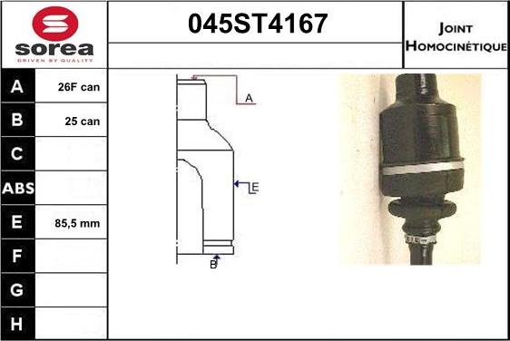 STARTCAR 045ST4167 - Jeu de joints, arbre de transmission droxauto.com