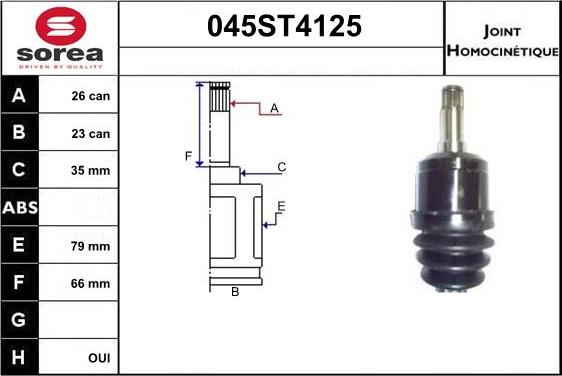 STARTCAR 045ST4125 - Jeu de joints, arbre de transmission droxauto.com
