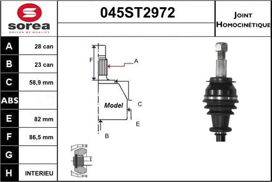 STARTCAR 045ST2972 - Jeu de joints, arbre de transmission droxauto.com