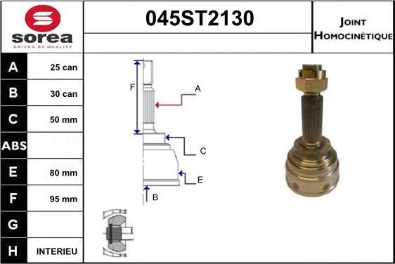 STARTCAR 045ST2130 - Jeu de joints, arbre de transmission droxauto.com