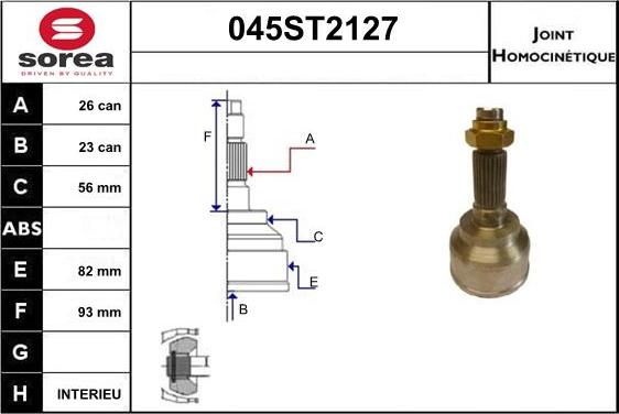 STARTCAR 045ST2127 - Jeu de joints, arbre de transmission droxauto.com