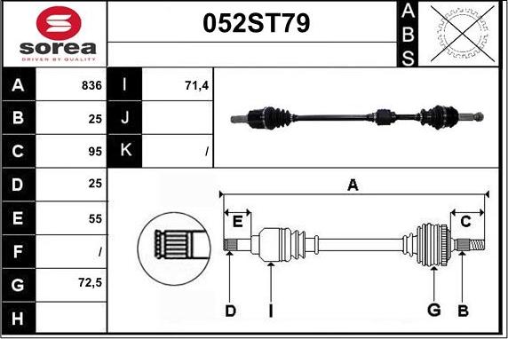 STARTCAR 052ST79 - Arbre de transmission droxauto.com