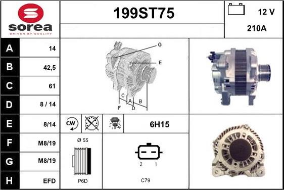 STARTCAR 199ST75 - Alternateur droxauto.com