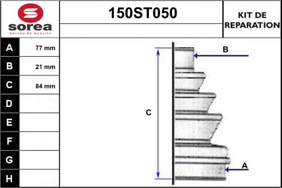 STARTCAR 150ST050 - Joint-soufflet, arbre de commande droxauto.com