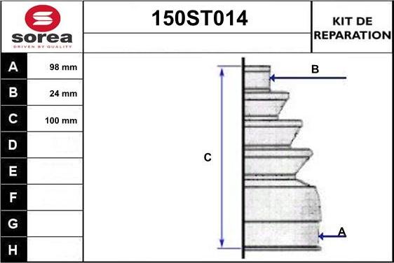 STARTCAR 150ST014 - Joint-soufflet, arbre de commande droxauto.com