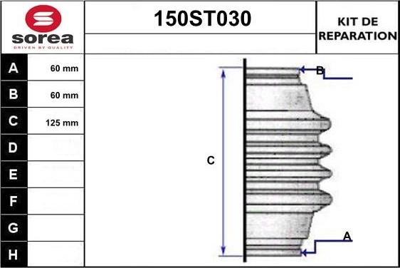 STARTCAR 150ST030 - Joint-soufflet, arbre de commande droxauto.com