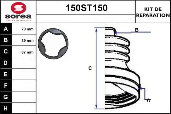STARTCAR 150ST150 - Joint-soufflet, arbre de commande droxauto.com