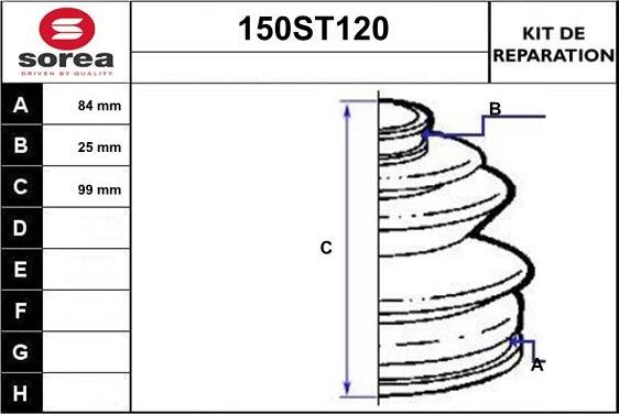 STARTCAR 150ST120 - Joint-soufflet, arbre de commande droxauto.com
