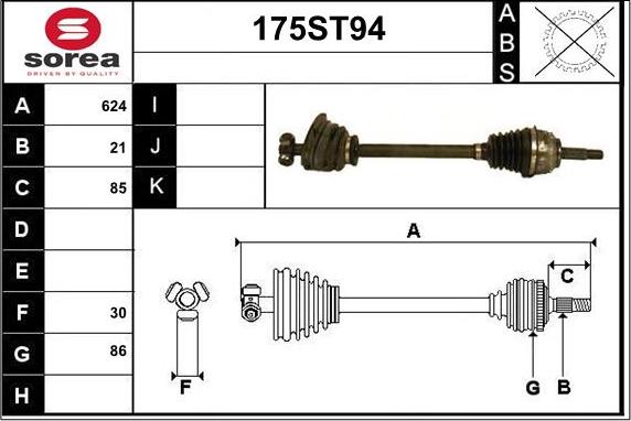 STARTCAR 175ST94 - Arbre de transmission droxauto.com