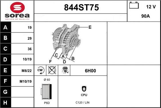STARTCAR 844ST75 - Alternateur droxauto.com