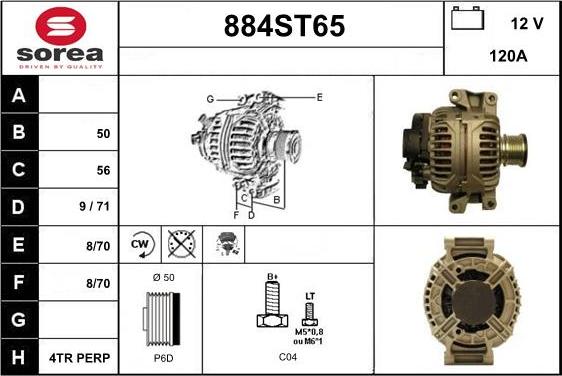 STARTCAR 884ST65 - Alternateur droxauto.com
