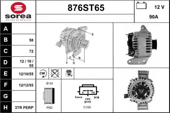 STARTCAR 876ST65 - Alternateur droxauto.com