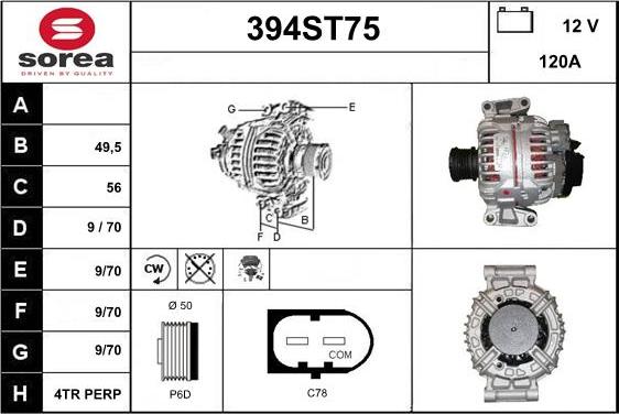 STARTCAR 394ST75 - Alternateur droxauto.com