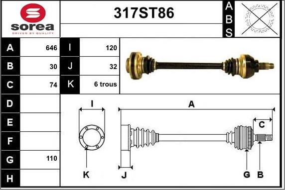 STARTCAR 317ST86 - Arbre de transmission droxauto.com