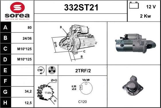 STARTCAR 332ST21 - Démarreur droxauto.com