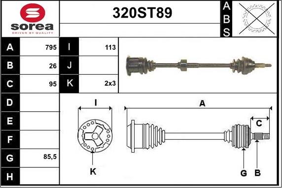 STARTCAR 320ST89 - Arbre de transmission droxauto.com